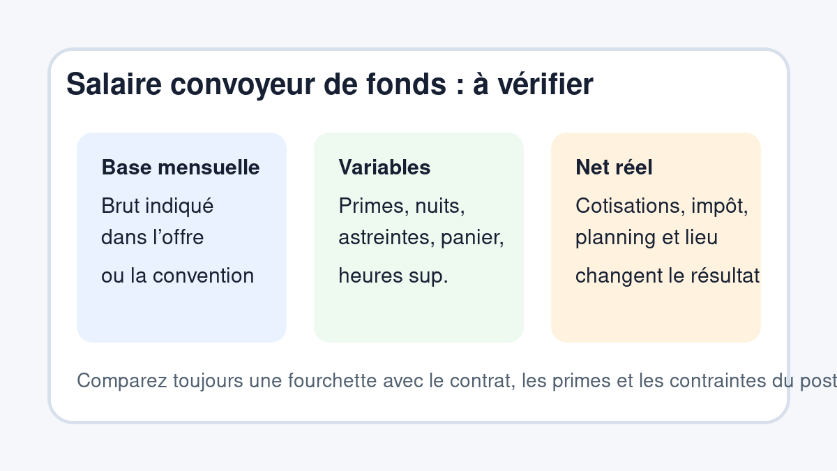 Repères pour comparer le salaire d’un convoyeur de fonds